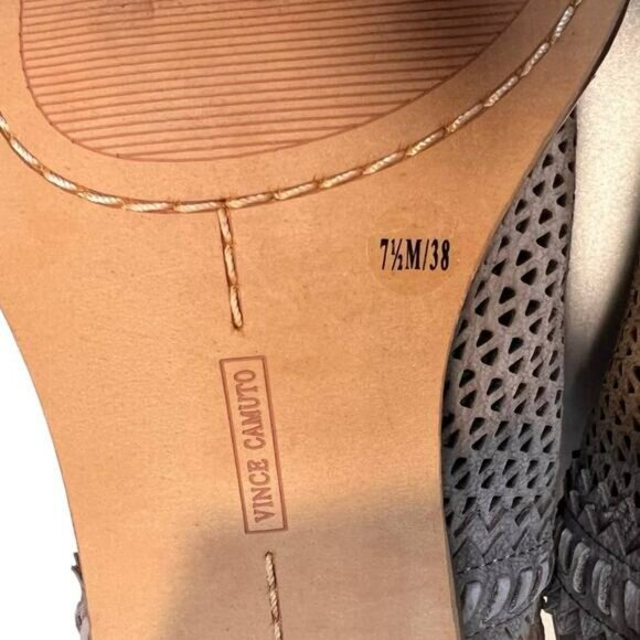 Vince Camuto Tricinda Heeled Sandal Size 7.5, Gray Taupe Slingback - Picture 11 of 16